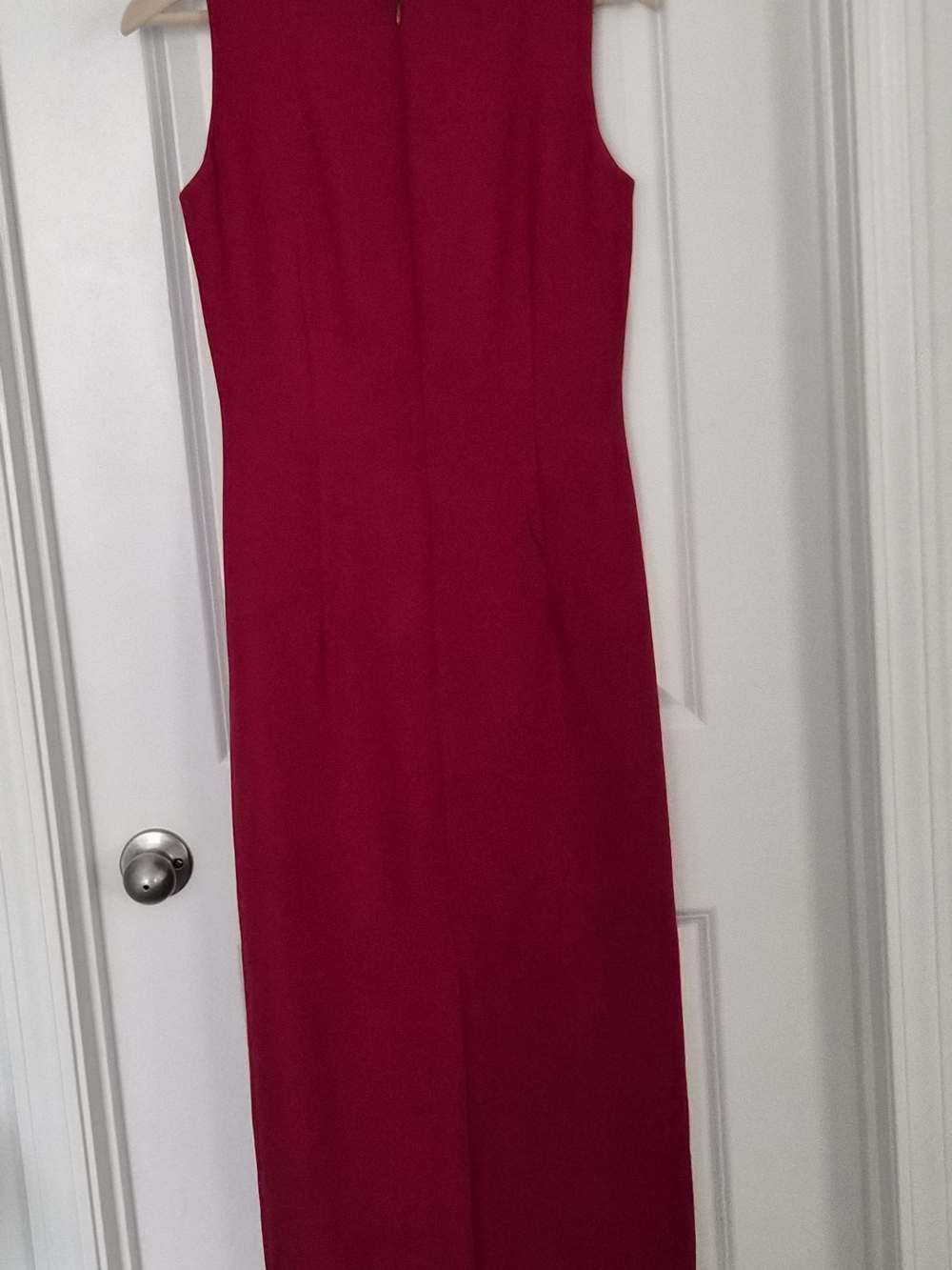 Talbots Red Sleeveless Sheath Midi Dress Women's Size 6 Classic Career Dress - Picture 4 of 6